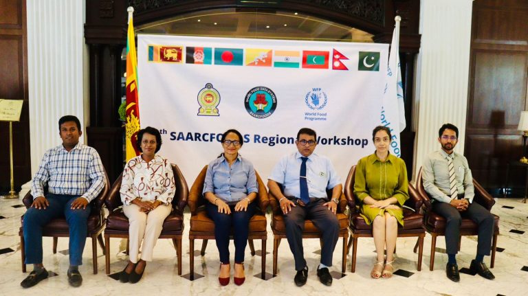Icons of food technology, sustainable farming, and digital innovation over a blue abstract background showing growth and progress